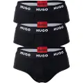HUGO underwear for man. 50469763 Pack 3 Cotton Elastic Briefs Logo black (L), Homewear