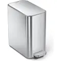 Simplehuman 5L slank pedalbøtte, børstet rustfritt stål