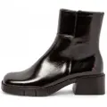Art for woman. 112841201003_001 Leather Ankle Boots 1284 Warsaw black (42), 3 to 5 cm, Zip, Casual