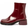 Art for woman. 112841267003_008 Leather Ankle Boots 1284 Warsaw maroon (38), 3 to 5 cm, Zip, Casual