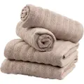 Borg Living Badehåndklær 2 stk. i 100% kjemmet bomull - Myke sandfargede håndklær 70x140 cm fra