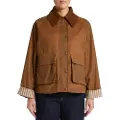 Pennyblack for woman. 2521026023270 Brown Safari Jacket (44), Casual, Cotton