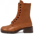 Art for woman. 112871123003_023 Leather Ankle Boots 1287 Warsaw brown (40), 3 to 5 cm, Zip, Casual