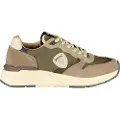 Blauer for man. F5RAY02 Ray taupe leather trainers (41), Flat, Laces, Casual