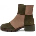 Art for woman. 1128511F8003_0MU Leather Ankle Boots 1285 Warsaw dark brown (41), 3 to 5 cm, Zip, Casual, Taupe