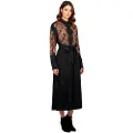 Twinset for woman. 252TP2045 Jacquard dress black (40), Casual, Viscose, Long sleeve