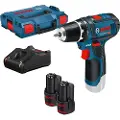 Bosch Light Series GSR 10,8-2-LI Professional - Drill/driver - trådløs - 2 hastigheter - nøkkelfri borhylse 10 mm - 30 N·m - 2 batterier - 10.8 V