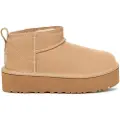 Ugg for woman/girl. 1157791K Classic Ultra Mini Platform Leather Ankle Boots beige (36), 3 to 5 cm, None, Casual, Homewear, children's fashi