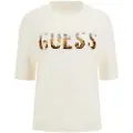 GUESS for woman. W5YR25Z2NQ2 Layla jumper off-white (XS), Casual, Viscose, Short sleeve