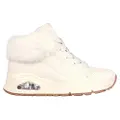 SKECHERS for woman/girl. 310539L Ankle Boots Uno Fall Air off-white (36), Flat, Zip, Casual, children's fashion