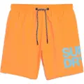 Superdry for man. M3010228A Sportswear 43.2 cm swimming costume with coral logo (M), Orange, Beachwear, Recycled Polister, Sustainable