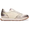 Hispanitas for woman. RHV254045 Leather Sneakers Kansas beige (39), Flat, Laces, Casual