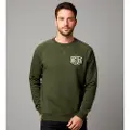Deus Ex Machina for man. T_DMW48259A Camperdown Address green sweatshirt (XL), Casual, Cotton