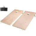 Vevor Cornhole-sett, 4x2 fot Cornhole-spillbrett, bærbart kastebrett i heltre, innendørs og utendørs Cornhole-lek for voksne, kastespill inkludert bæreveske, for hagen, bakgården, stranden, camping