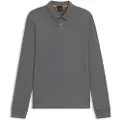 HUGO BOSS for man. 50507704 Polo Slim Fit Pique grey (L), Casual, Cotton, Short sleeve