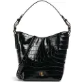 Ralph Lauren for woman. 431980189001 Embossed leather bag black (OSFA), Casual
