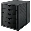 HAN Skuffesystem A4 Systembox sort med 5 skuffer