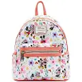 Loungefly Mickey Minnie Og Blomstret Miniryggsekk