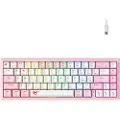 Havit KB874L RGB (rosa og hvitt) mekanisk gaming-tastatur (QWERTY)