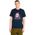 Timberland for man. TB0A5MKA4331 T-shirt with sea tree logo (L), Casual, Cotton, Short sleeve, Navy