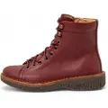 El naturalista for woman. 255724670005_008 Leather ankle boots N5572 Soft burgundy (41), Flat, Zip, Casual