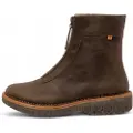 El naturalista for woman. 255813220005_0G3 Brown leather ankle boots N5581 (39), Flat, Zip, Casual
