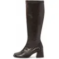 Art for woman. 117081101003_001 Elder Boots black (38), Leather, 8 to 10 cm, Zip, Casual