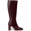 Wonders for woman. M-5150 Treze burgundy boots (39), Leather, 5 to 8 cm, Zip, Casual, Maroon
