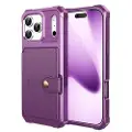 Mtp Products iPhone 17 Pro Max TPU-deksel med Kaarthouder - Lilla