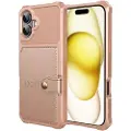 Mtp Products iPhone 17 TPU-deksel med kortholder - Rosa