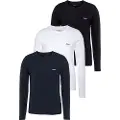 Hugo Boss for man. 50492321 Pack of 3 Logo vests navy, white, black (L), Homewear, Cotton, Long sleeve