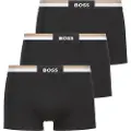 Hugo Boss for man. 50516542 Pack of three black boxers (S), Homewear, Cotton