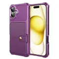 Mtp Products iPhone 17 TPU-deksel med kortholder - Lilla