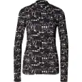Scotch & Soda All Over Printed Mock Langarmet T-skjorte