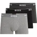 HUGO BOSS for man. 50475274 Pack of 3 boxers gray, black (L), Homewear, Grey, Cotton