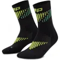 Cep Core Run Merino Socks Mid Cut 3.0, Løpestrømper, Dame, Black/Lime