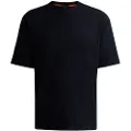 Hugo Boss for man. 50511084 T-shirt Towel navy (L), Casual, Cotton, Short sleeve