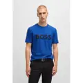 Hugo Boss for man. 50530990 Tape Logo T-shirt blue (M), Casual, Cotton, Short sleeve