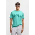 Hugo Boss for man. 50530990 Tape Logo T-shirt turquoise (XL), Casual, Cotton, Short sleeve