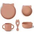 Liewood Vivi silikonmattesett Cat dark rose