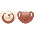 Nuk for Nature smokk i silikon Rød 6-18m