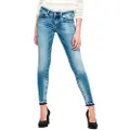 G-Star Lynn Mid Waist Skinny Ripped Edge Ankle Jeans