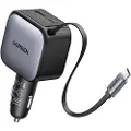 UGREEN 60 W Fast Car Charger with Retractable Cable