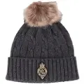 Ralph Lauren for woman. 454P04455007 Crest Pom Pom hat grey (OSFA), Casual, Recycled Polister