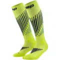 Cep Ski Touring Merino Socks Tall 3.0, Skistrømper, Dame, Lime/Blue
