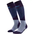 Cep Ski Ultralight Socks Tall 3.0, Skistrømper, Dame, Dark Purple/Blue