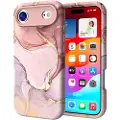 Mtp Products iPhone Air Luksuriøst marmor hybrid-deksel - Lilla / Gull