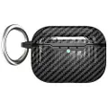 Mtp Products AirPods Pro 3 TPU-deksel med Karabinkroken - Karbonfiber - Svart