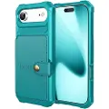 Mtp Products iPhone Air TPU-deksel med kortholder - Turkis