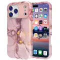 Mtp Products iPhone 17 Pro Luksuriøst Marmor Hybrid-deksel - Lilla / gull